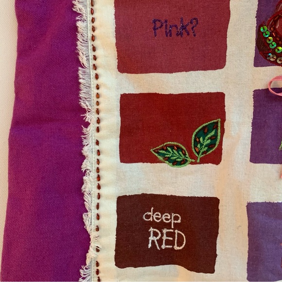 MaggiB Tote Bag Flower Appliqué NWT - Picture 3 of 8